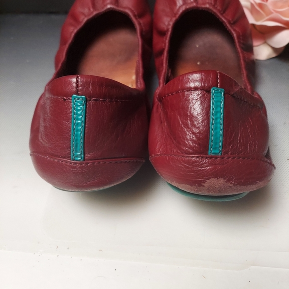 Tieks burgundy ballet flats size htf sz 10 leather - Picture 4 of 8